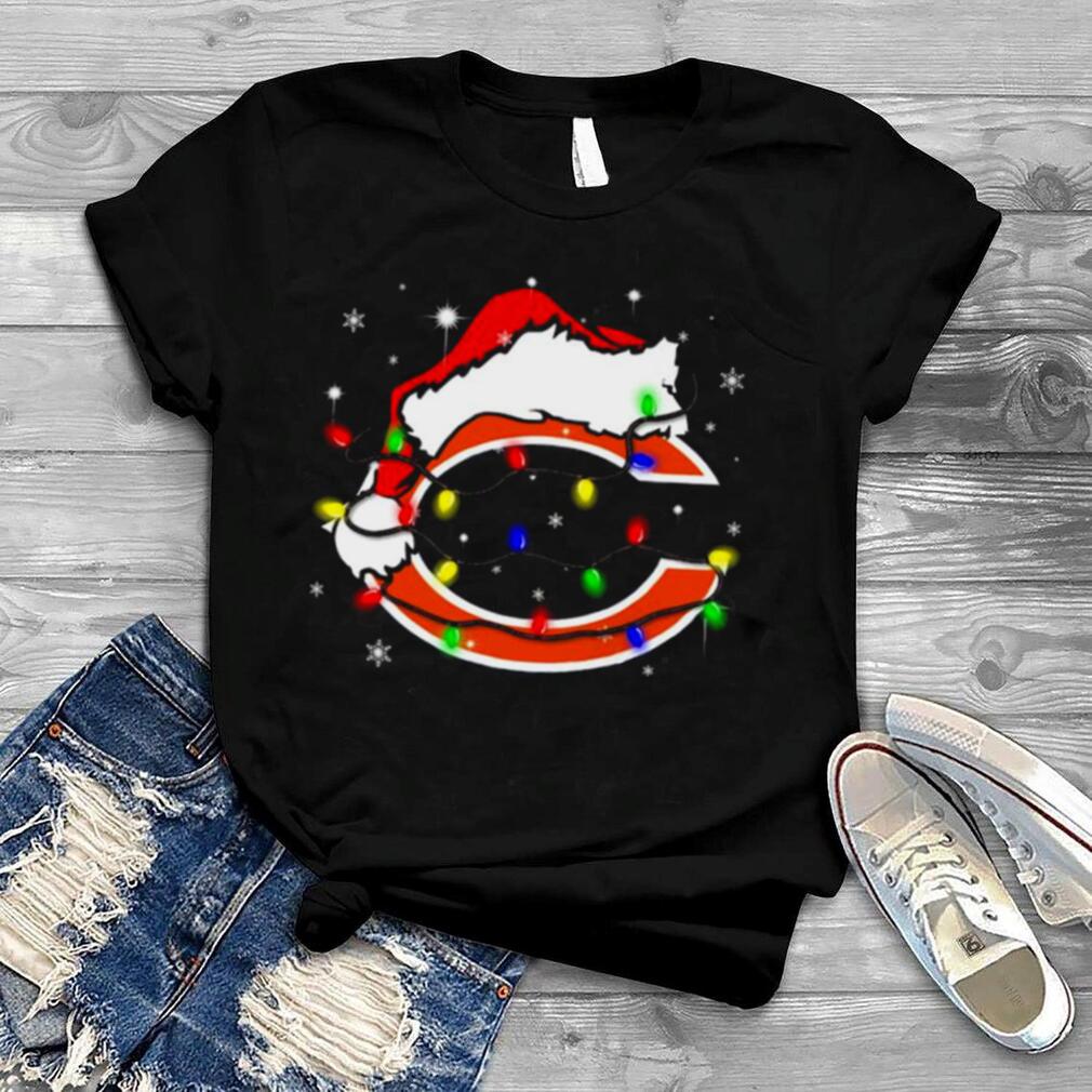 Santa Chicago Cubs Logo Lights Christmas shirt