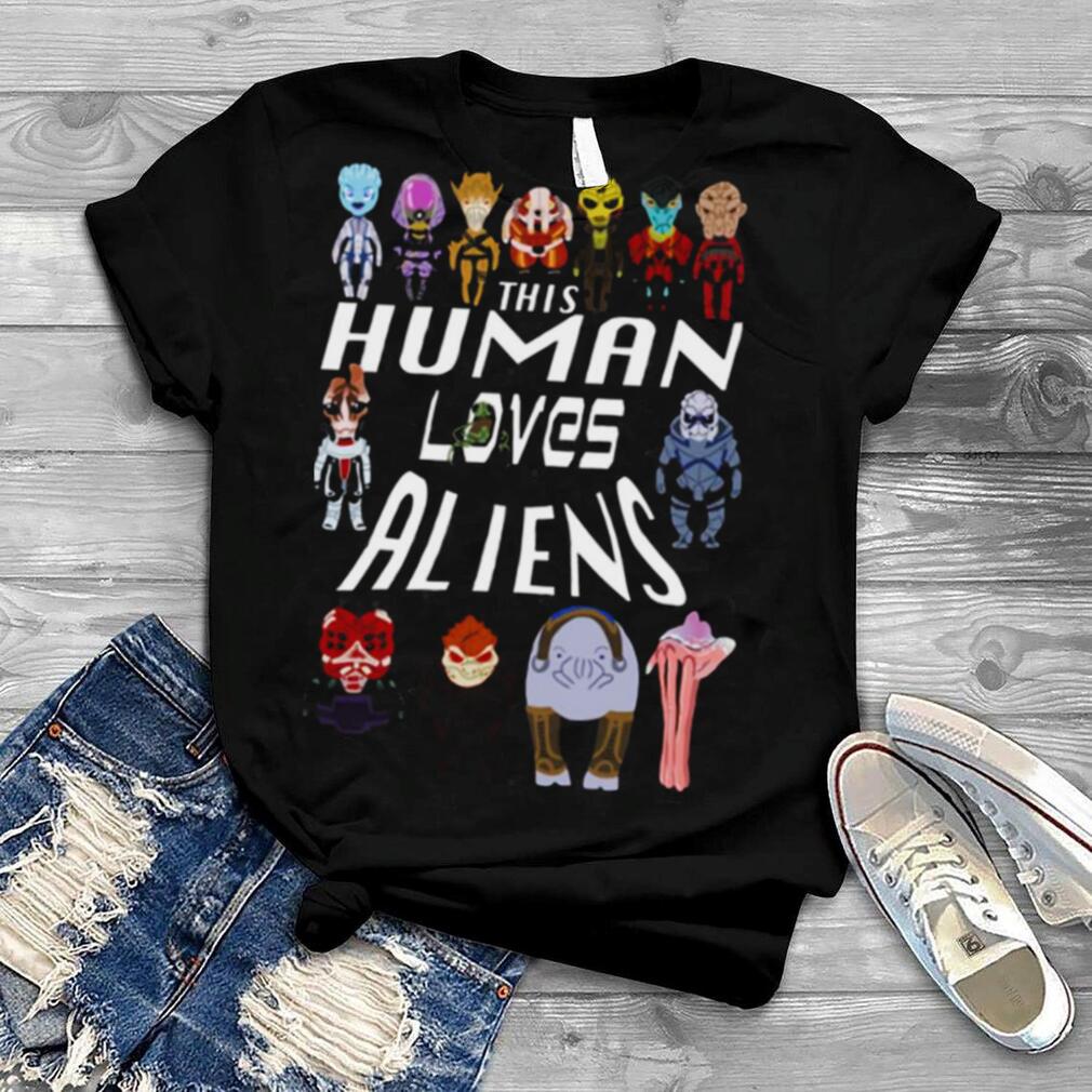 Human Loves Aliens Mass Effect shirt