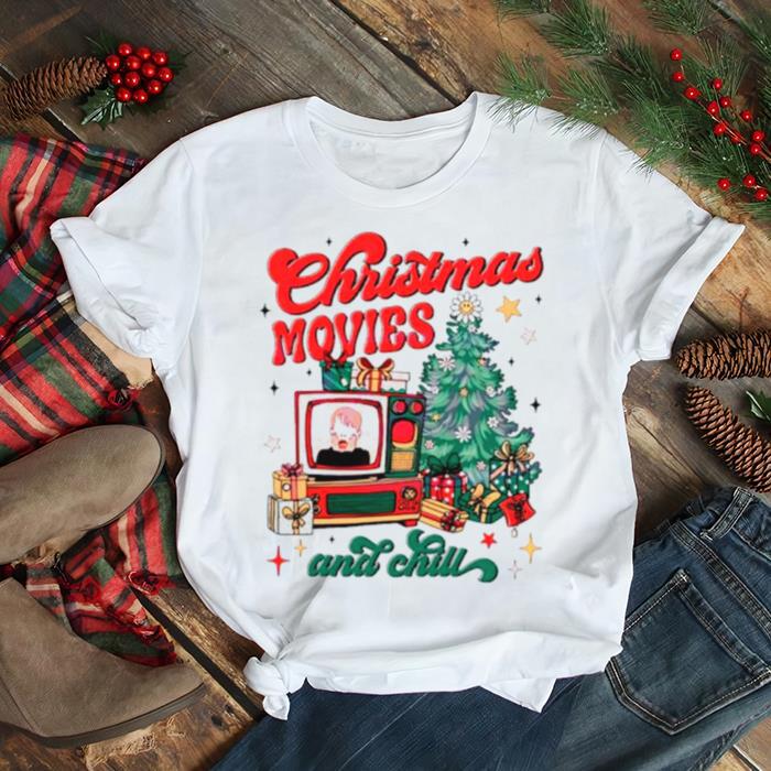 Christmas movie and chill retro shirt