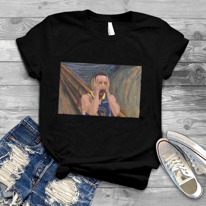 Stephen Curry Goes Crazy In Fourth Quarter Against Rockets The Scream Art Style Halloween 2023 T Shirt